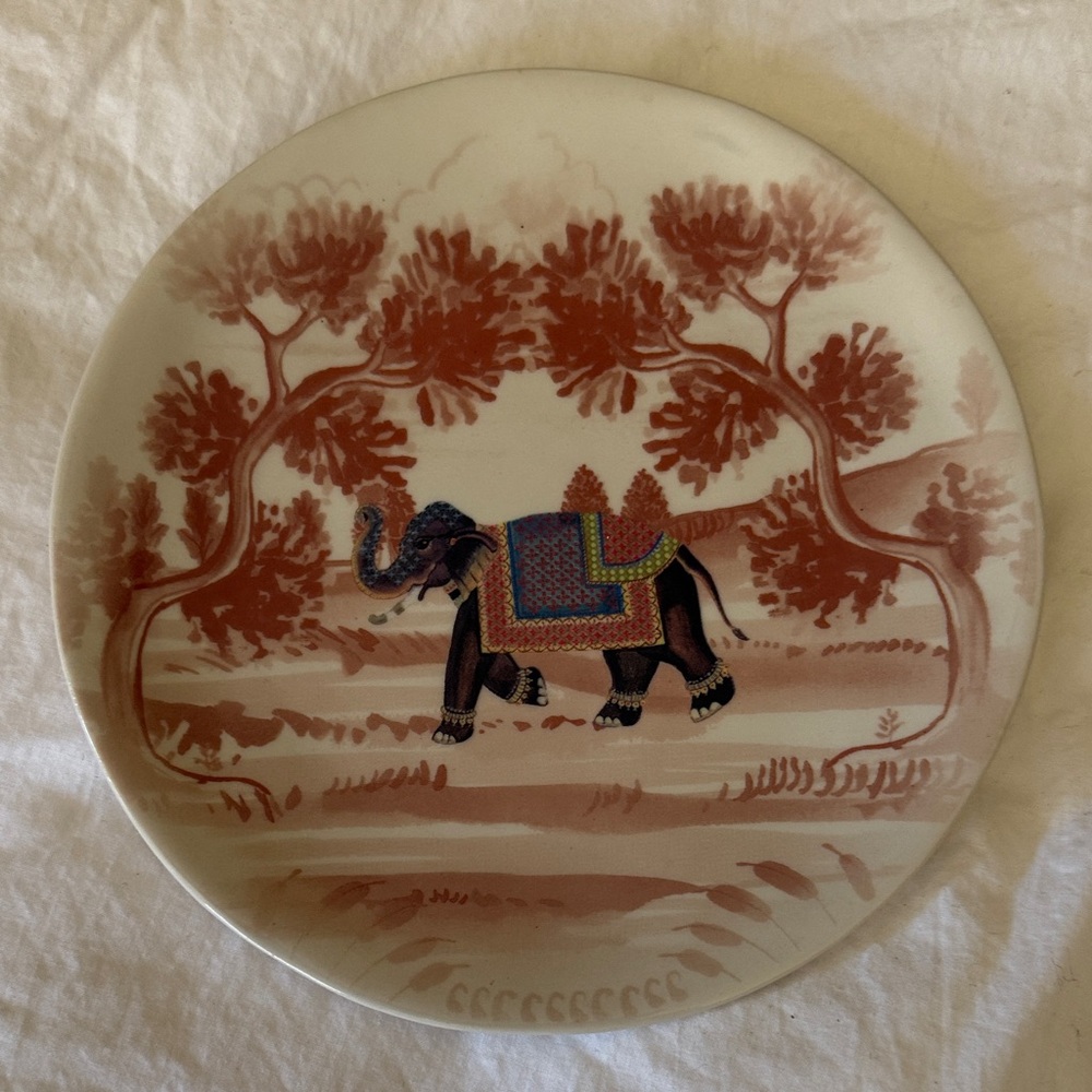 Anthropologie Decorative Elephant Dessert Plate
